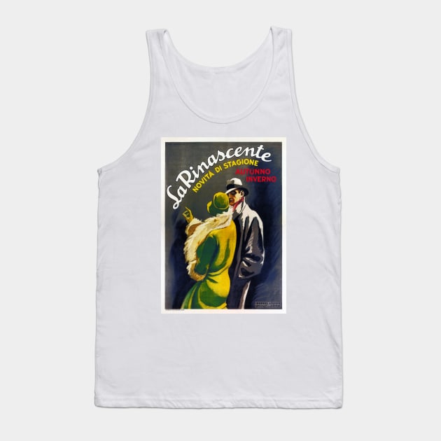 LA RINASCENTE New Season by Marcelo Dudovich Milano Italy Departmental Store Advertisement Tank Top by vintageposters